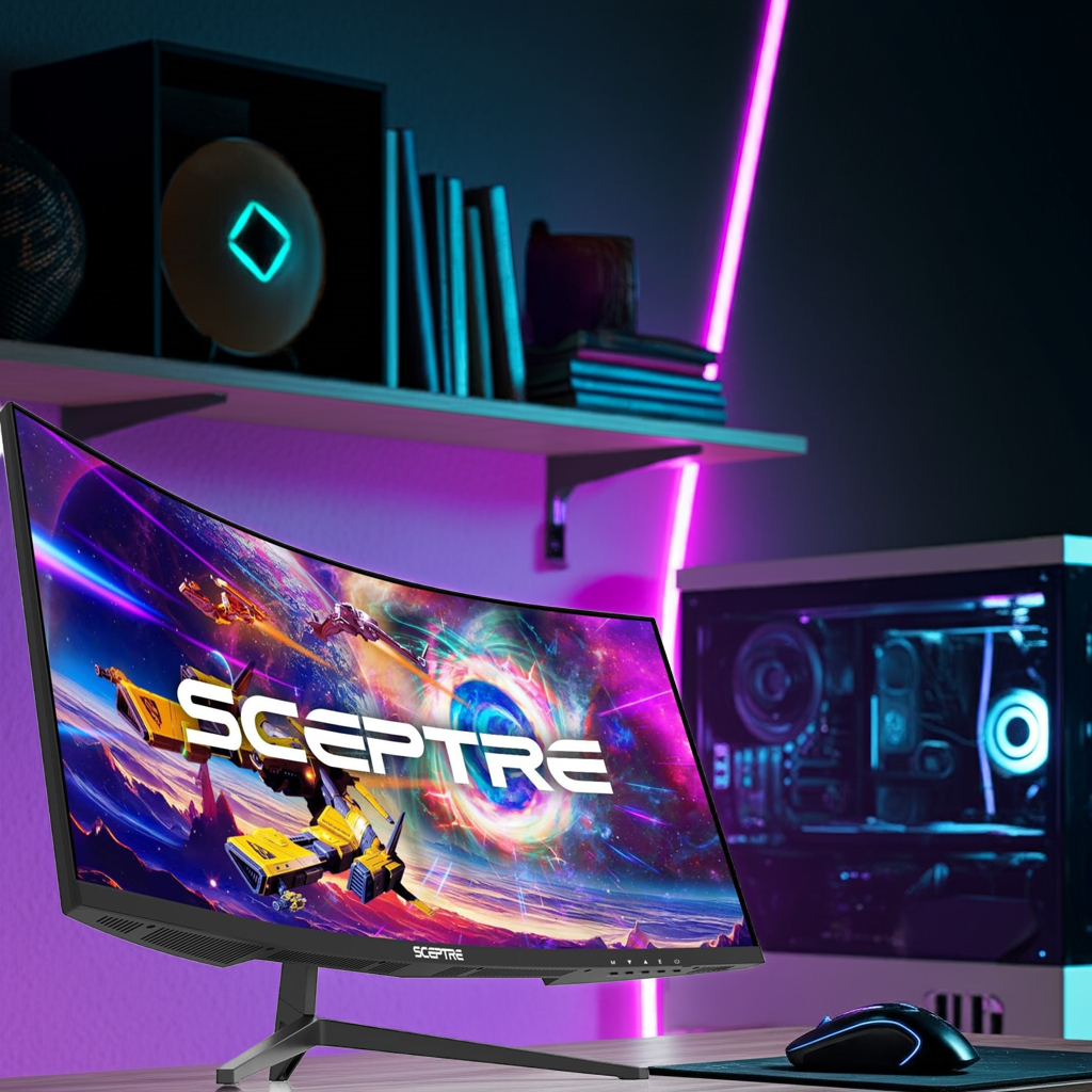 30-Inch Curved Gaming Monitor 21:9 2560X1080 Ultra Wide/ Slim HDMI Displayport up to 200Hz Build-In Speakers, Metal Black (C305B-200UN1)