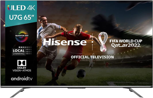 ULED Premium 65U7G QLED Series 65-Inch Android 4K Smart TV with Alexa Compatibility, 1000-Nit HDR10+, Dolby Vision & Atmos, 120Hz, HDMI 2.1, Game Mode Pro
